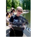 Anne Robinson with her boat